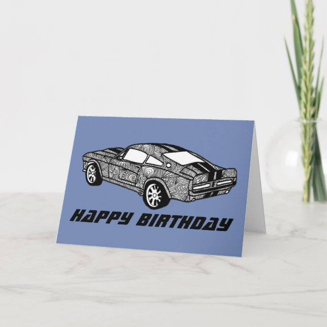 Carte d'anniversaire Shelby Mandala Art (Devant)