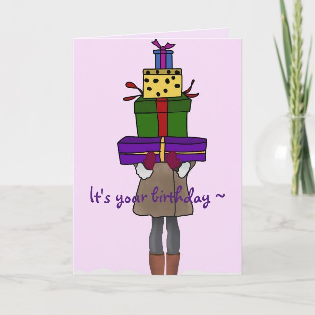 CARTE D'ANNIVERSAIRE SHOPPING (Devant)