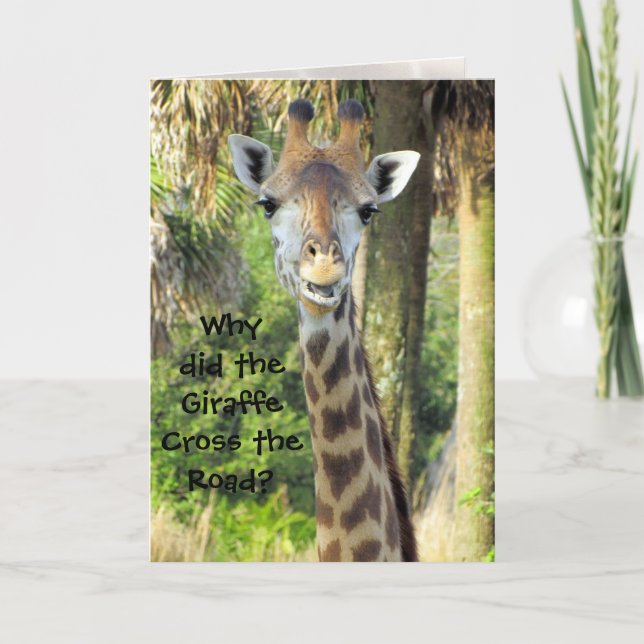 Carte d'anniversaire Silly Giraffe (Pour les enfan (Devant)