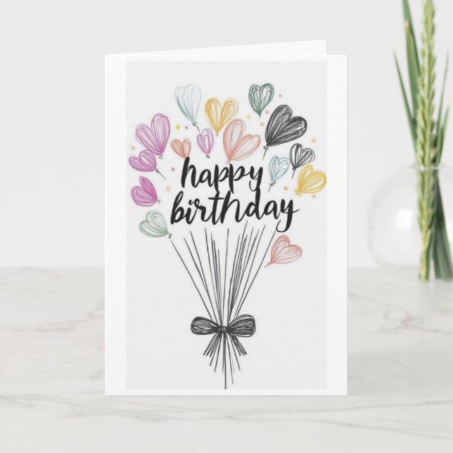Carte d'anniversaire simple (Devant)
