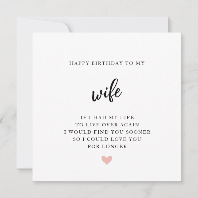 Carte d'anniversaire simple en noir et blanc pour  (Devant)