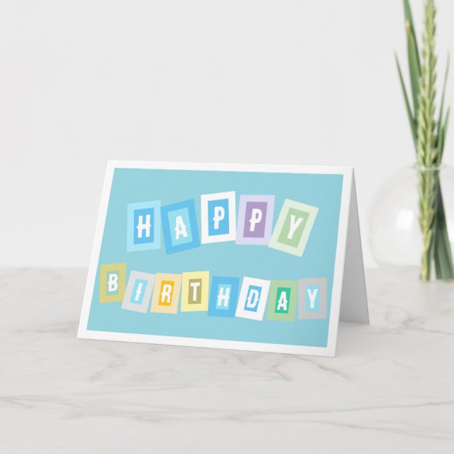 Carte d'anniversaire simple et moderne, lumineuse  (Devant)