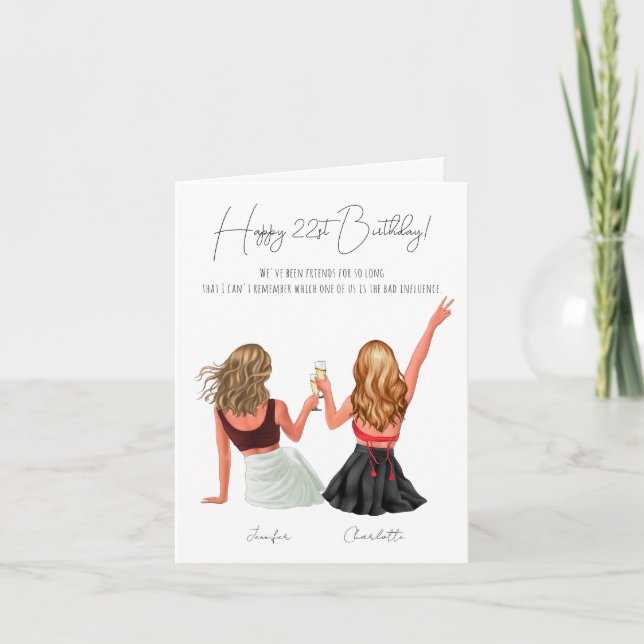 Carte d'anniversaire simple personnalisée pour le  (Devant)