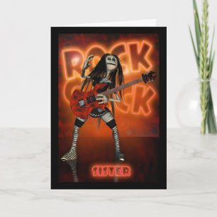 Carte d'anniversaire Sister Rock Chick Mooney