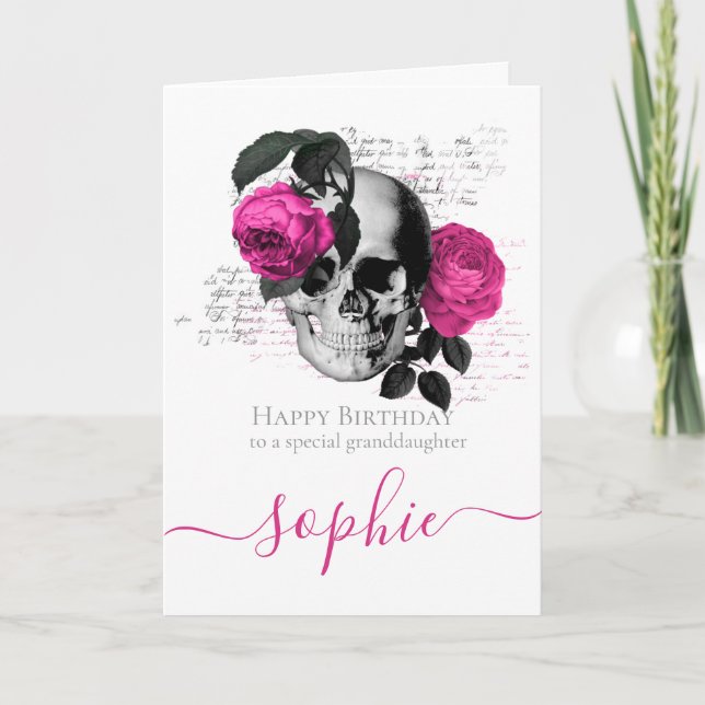 Carte d'anniversaire Skateboard Pink (Devant)