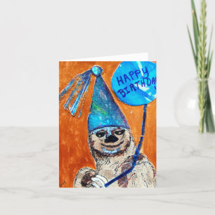 Carte d'anniversaire Sloth