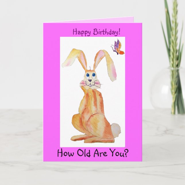 Carte d'anniversaire Smart Bunny (Devant)