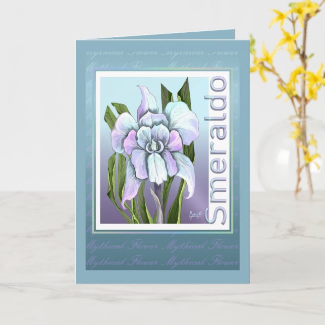 Carte d'anniversaire Smeraldo Flower (Fleur jaune)