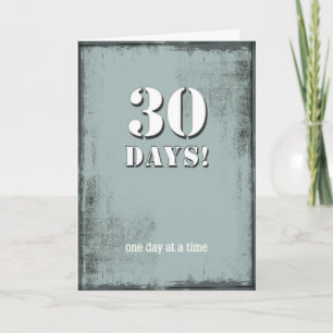 Carte d'anniversaire Sober Clean de 30 jours