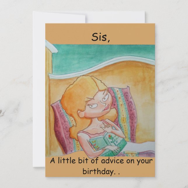 Carte d'anniversaire soeur (Devant)