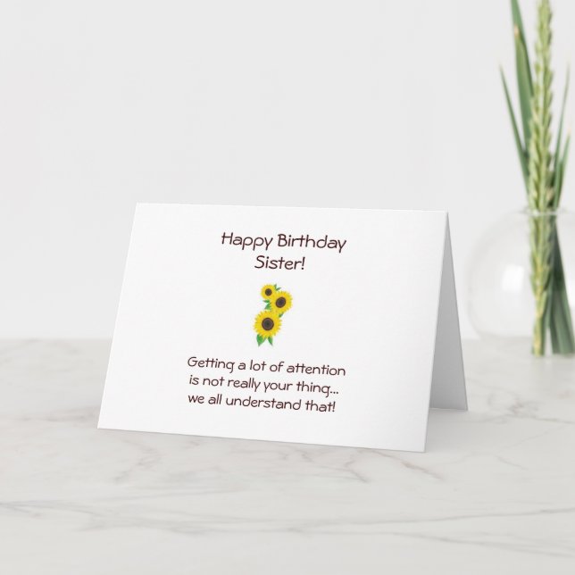 Carte d'anniversaire soeur (Devant)
