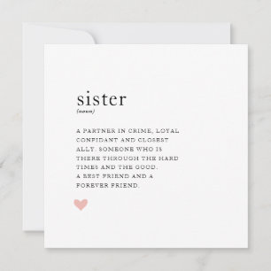 Carte d'anniversaire soeur