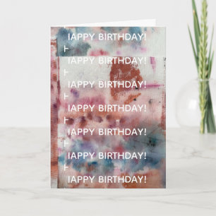 Carte d'anniversaire Soft Chaos