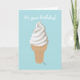 Carte d'anniversaire Softy Cone