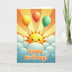 Carte d'anniversaire Soleil Nuage