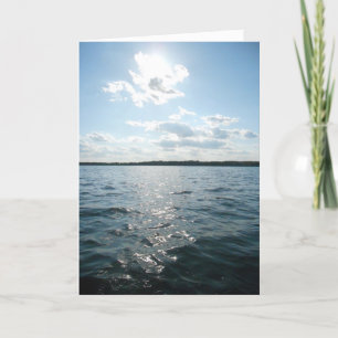 Carte d'anniversaire "Soleil sur le lac français"