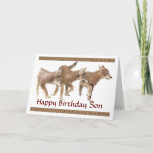 Carte d'anniversaire Son Cute Wolf Pups