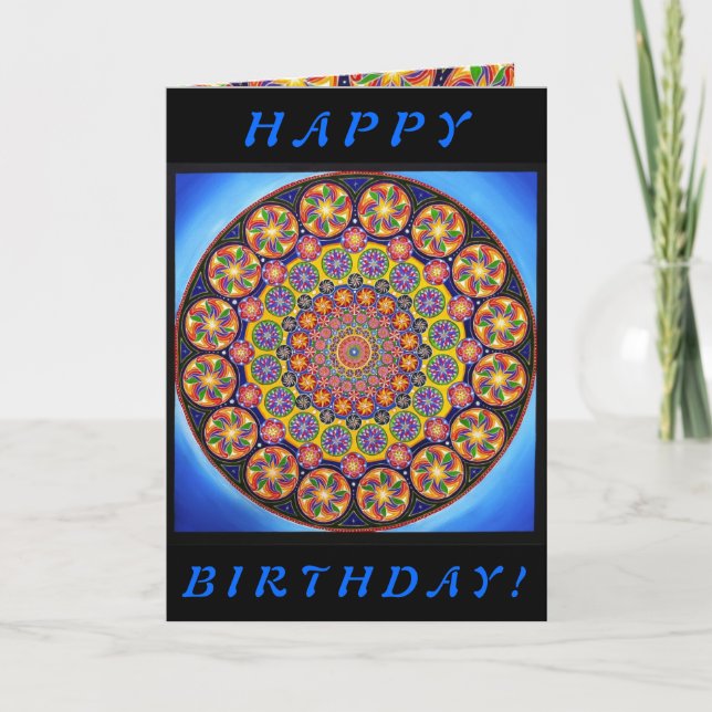 Carte d'anniversaire "sous microscope" (Devant)
