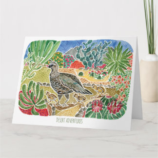 Carte d'anniversaire spéciale Friend Desert Quail