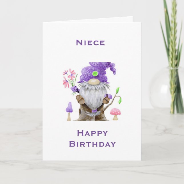 CARTE D'ANNIVERSAIRE SPÉCIALE *NIECE* (Devant)