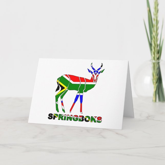 Carte d'anniversaire Springboks Rugby (Devant)