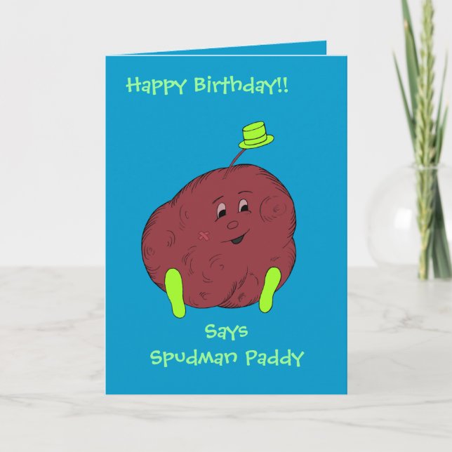 Carte d'anniversaire Spudman Paddy (Devant)