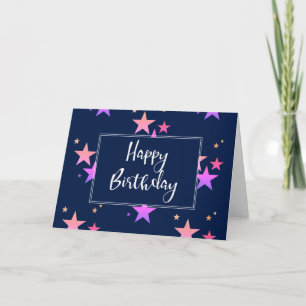 Carte d'anniversaire Stars