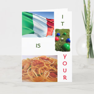 CARTE D'ANNIVERSAIRE "STYLE ITALIEN" TOTALEMENT AM