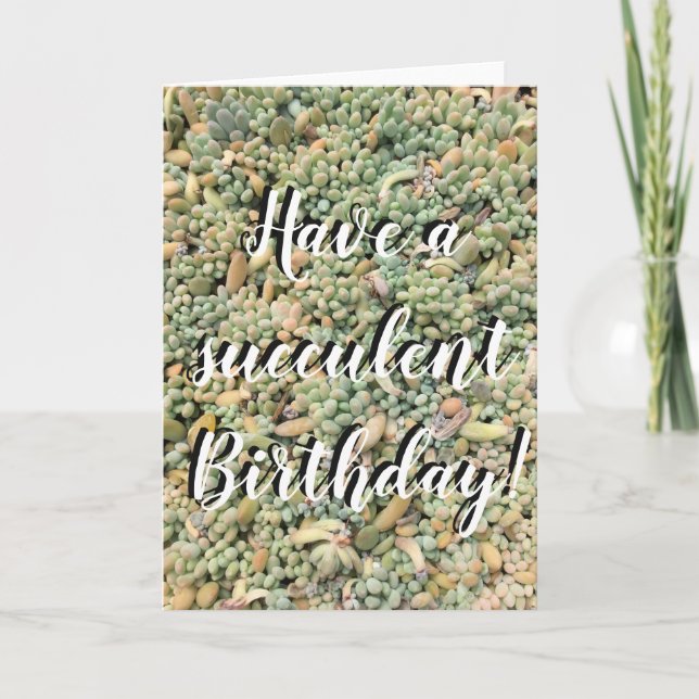 Carte d'anniversaire Succulente (Devant)