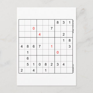 Carte d'anniversaire Sudoku 04-10