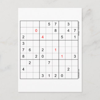 Carte d'anniversaire Sudoku 04-11