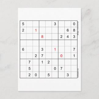 Carte d'anniversaire Sudoku 18-10