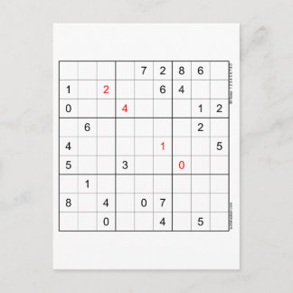 Carte d'anniversaire Sudoku 24-10