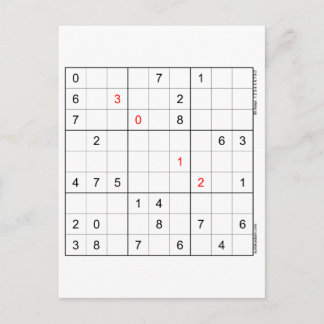 Carte d'anniversaire Sudoku 30-12