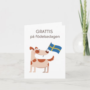 Carte d'anniversaire suédoise - Grattis på födelse