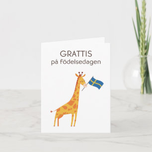 Carte d'anniversaire suédoise - Grattis på födelse