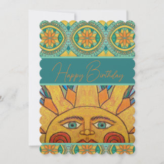 Carte d'anniversaire Sun Mandala