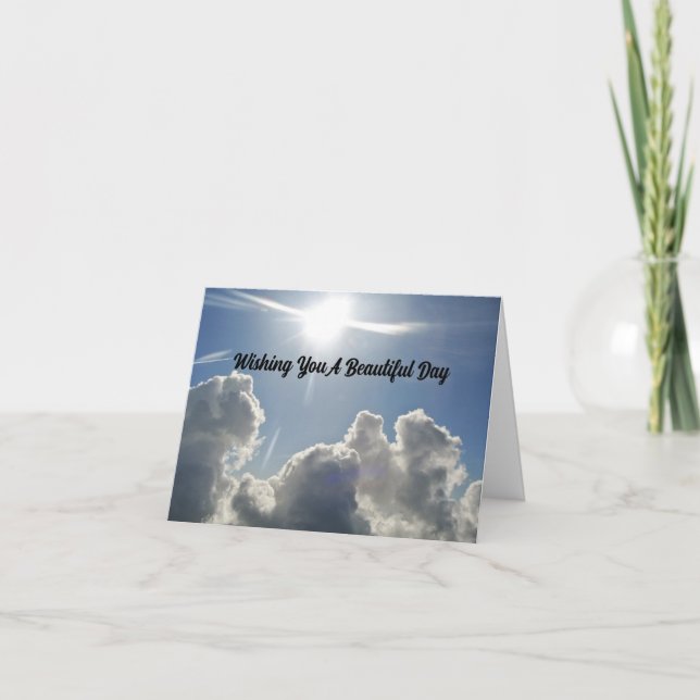 Carte d'anniversaire Sun Over Nuages (Devant)