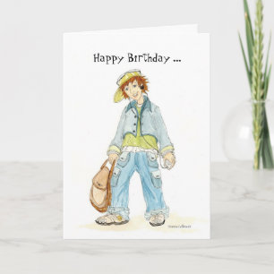 Carte d'anniversaire Super Adolescent