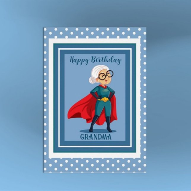 Carte d'anniversaire Super Grand-mère (Créateur téléchargé)