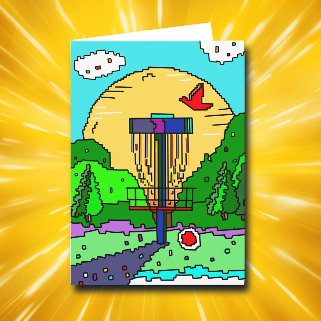 Carte d'anniversaire sur le thème du Disc Golf (Créateur téléchargé)