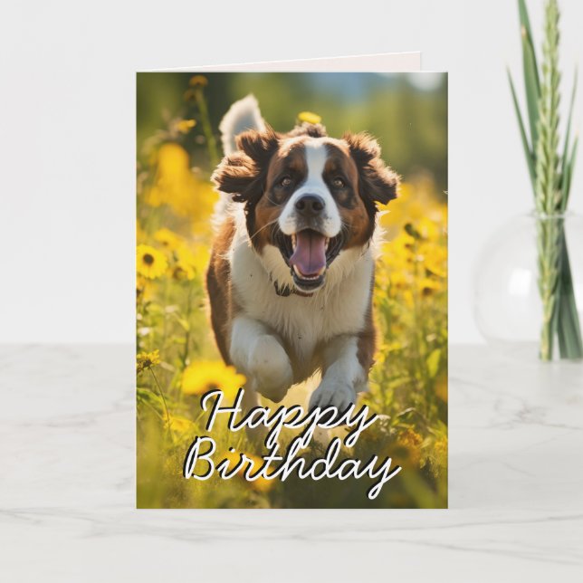Carte d'anniversaire sur mesure St. Bernard (Devant)