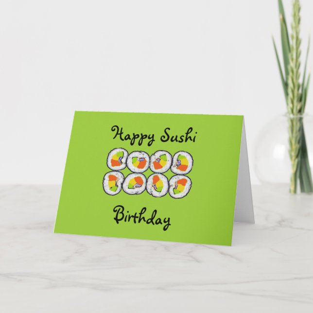Carte d'anniversaire Sushi Sushi (Devant)