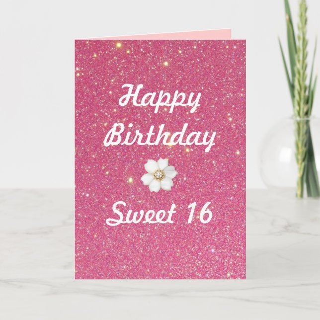 Carte d'anniversaire Sweet 16 (Devant)