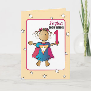 Carte d'anniversaire Sweet 1 pour enfants