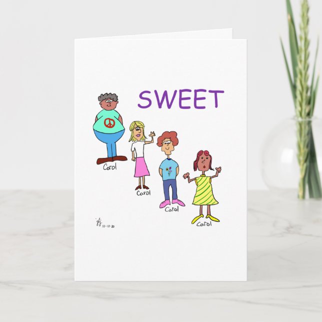 Carte d'anniversaire Sweet Caroline (Devant)