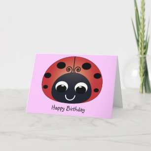 Carte d'anniversaire Sweet Ladybug