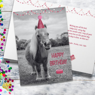 Carte d'anniversaire Sweet Pony