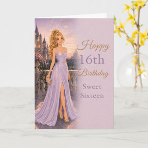 Carte d'anniversaire Sweet Sixteen Château Lavande