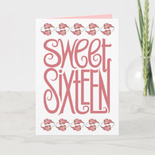 Carte d'anniversaire Sweet Sixteen Petals
